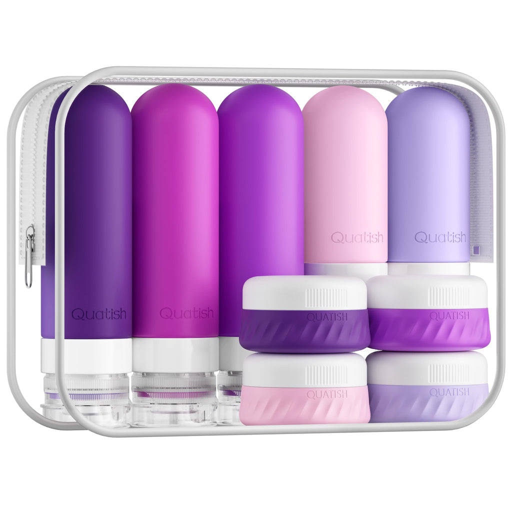 15-Piece Travel Toiletry Bottle Set | Leak-Proof Silicone Containers
