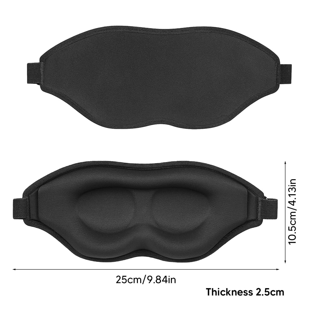 3D Contoured Sleep Mask | Breathable Adjustable Eye Mask