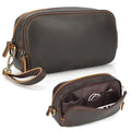 Leather Travel Electronics Organizer | Cable Storage Case