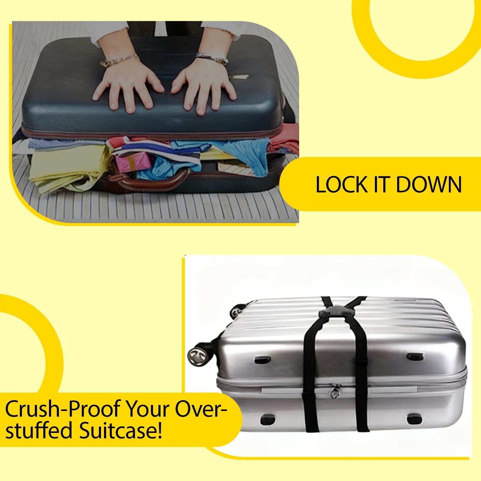 Luggage Strap, Custom Name, Adjustable Suitcase Belt
