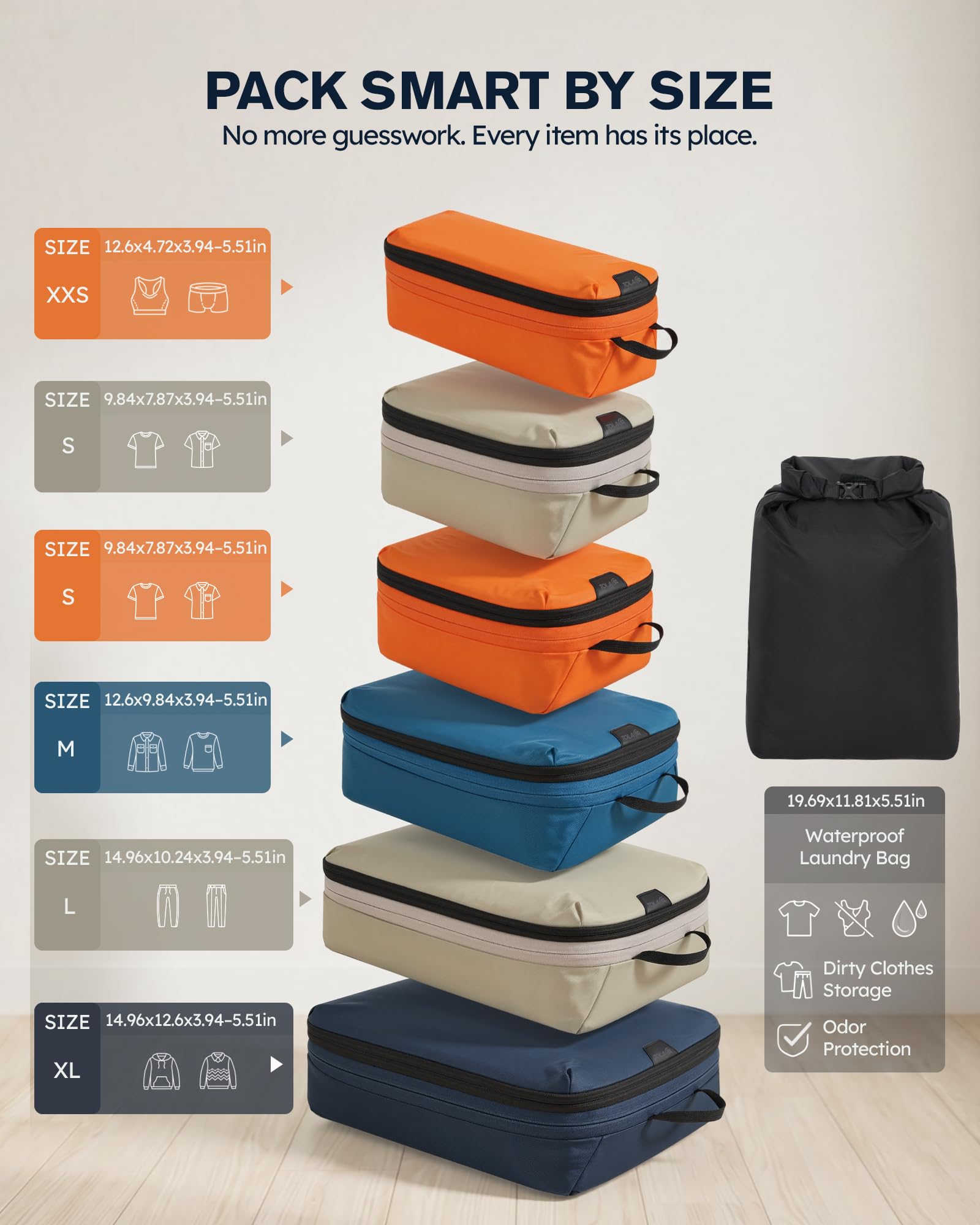 Tolaccea  Compression Packing Cubes Bundle