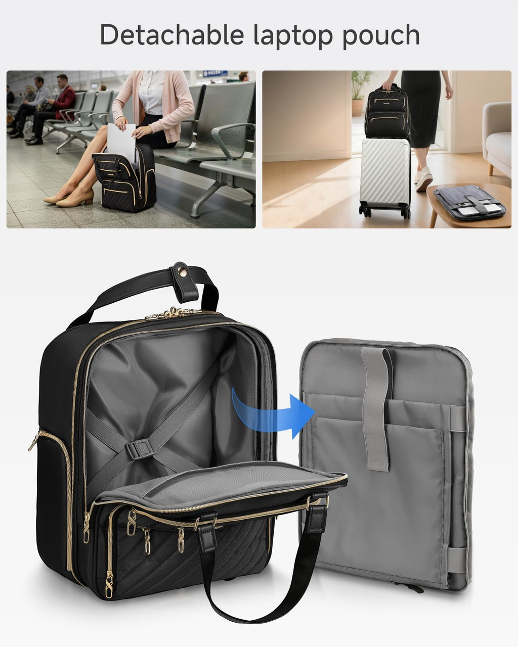 Underseat Carry-On Luggage & 6-Piece Packing Cube Set
