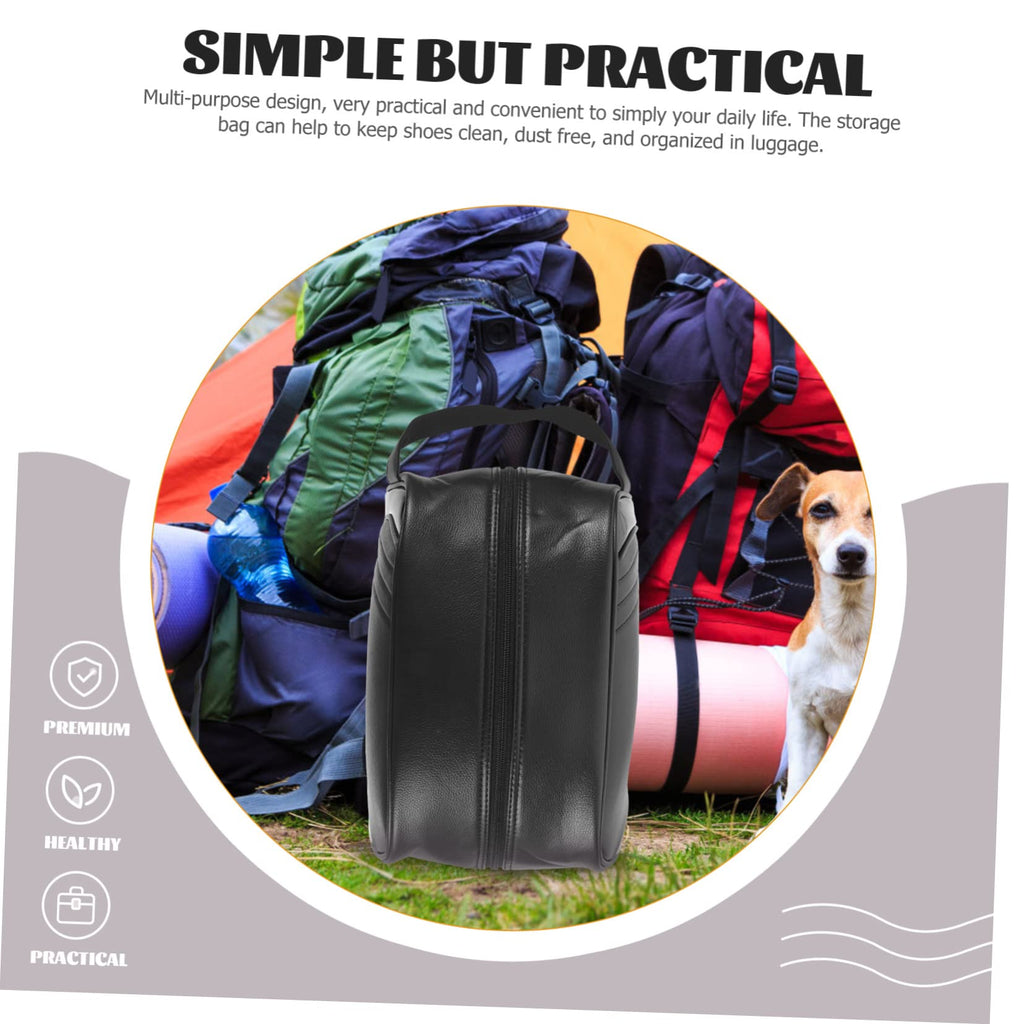 Water Resistant Leather Shoe Bag Portable Foldable for Daily Use