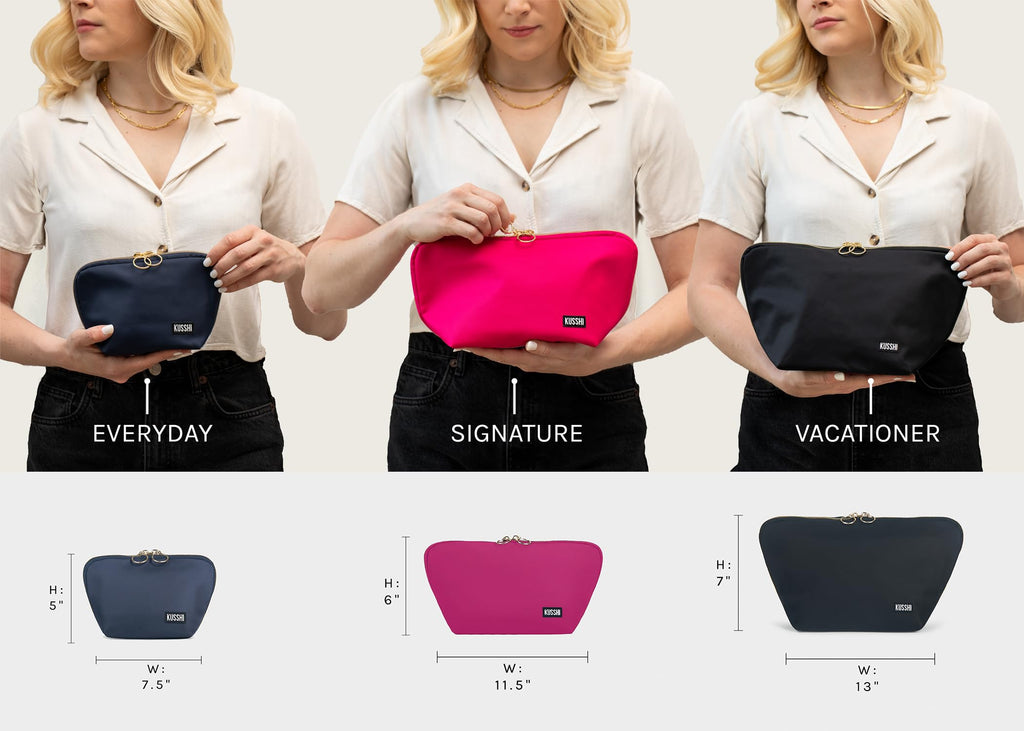 Washable Travel Makeup & Cosmetic Bag Set