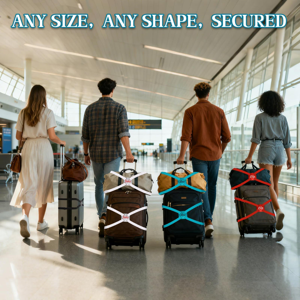 Luggage Strap, Custom Name, Adjustable Suitcase Belt