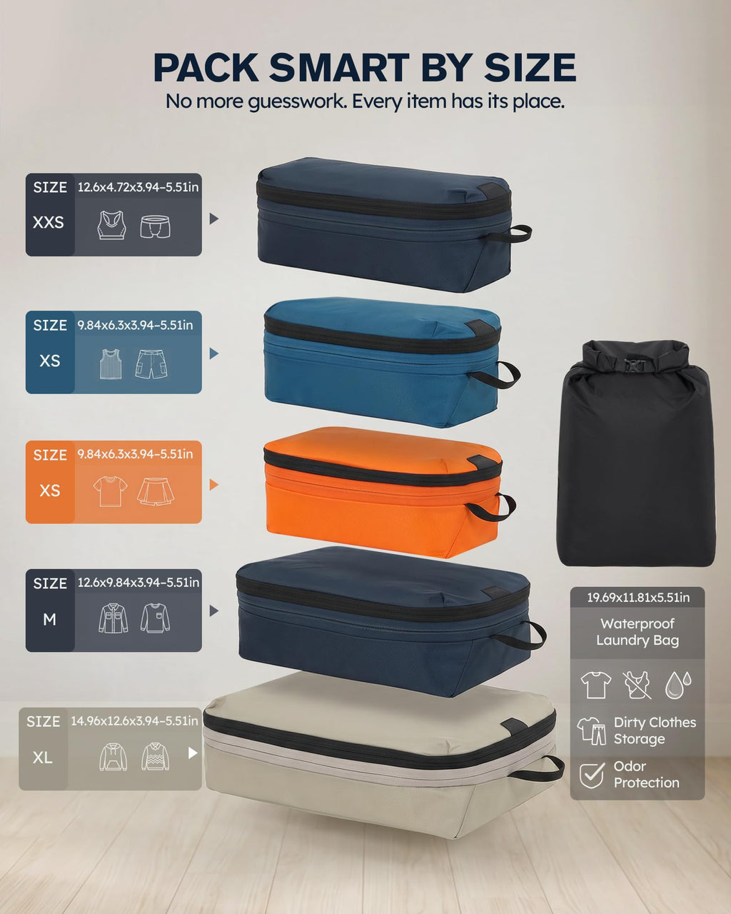 Tolaccea  Compression Packing Cubes Bundle