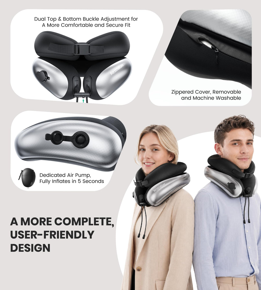 Adjustable Travel Neck Pillow | Memory Foam 360° Head & Neck Support