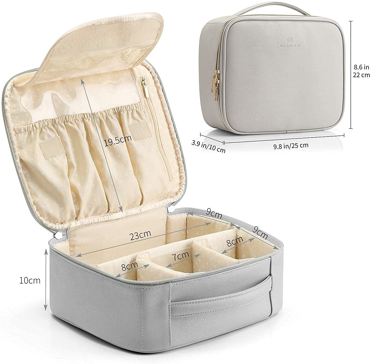 Large PU Leather Makeup & Jewelry Travel Organizer