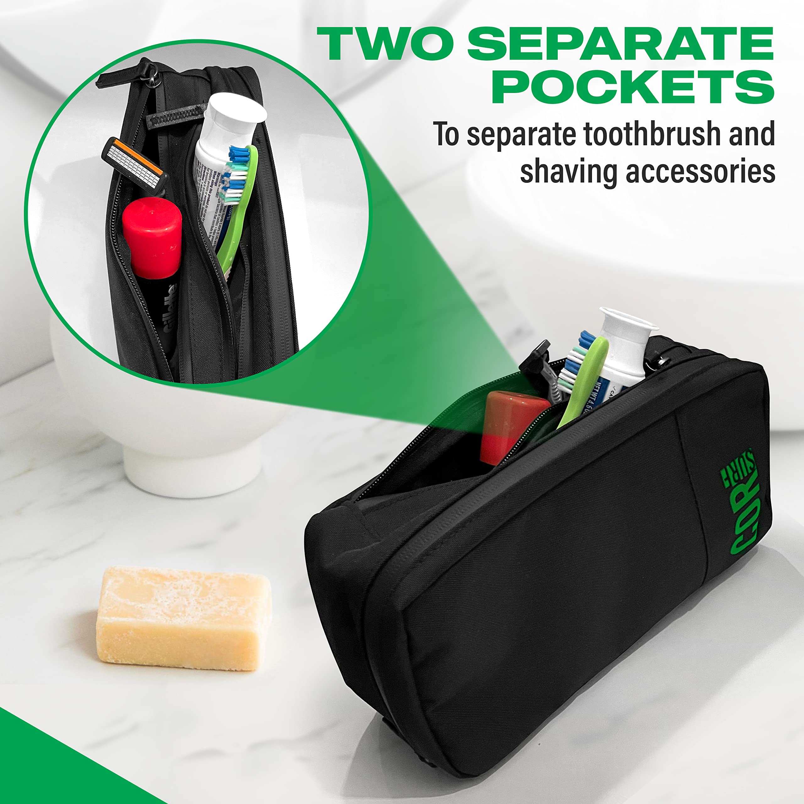 Carry-On Travel Backpack Bundle | Toiletry Bag & Compression Packing Cubes
