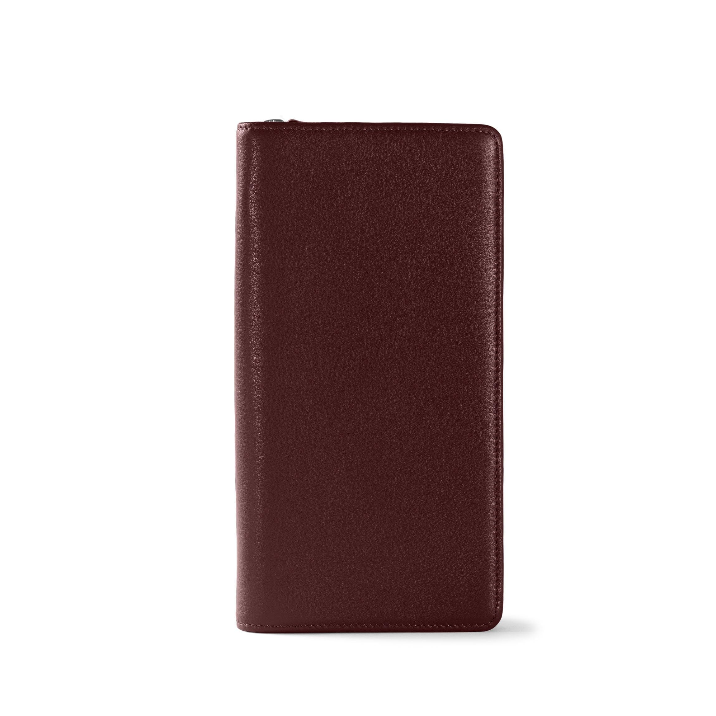 Leather Travel Zip Wallet | RFID Passport & Card Organizer