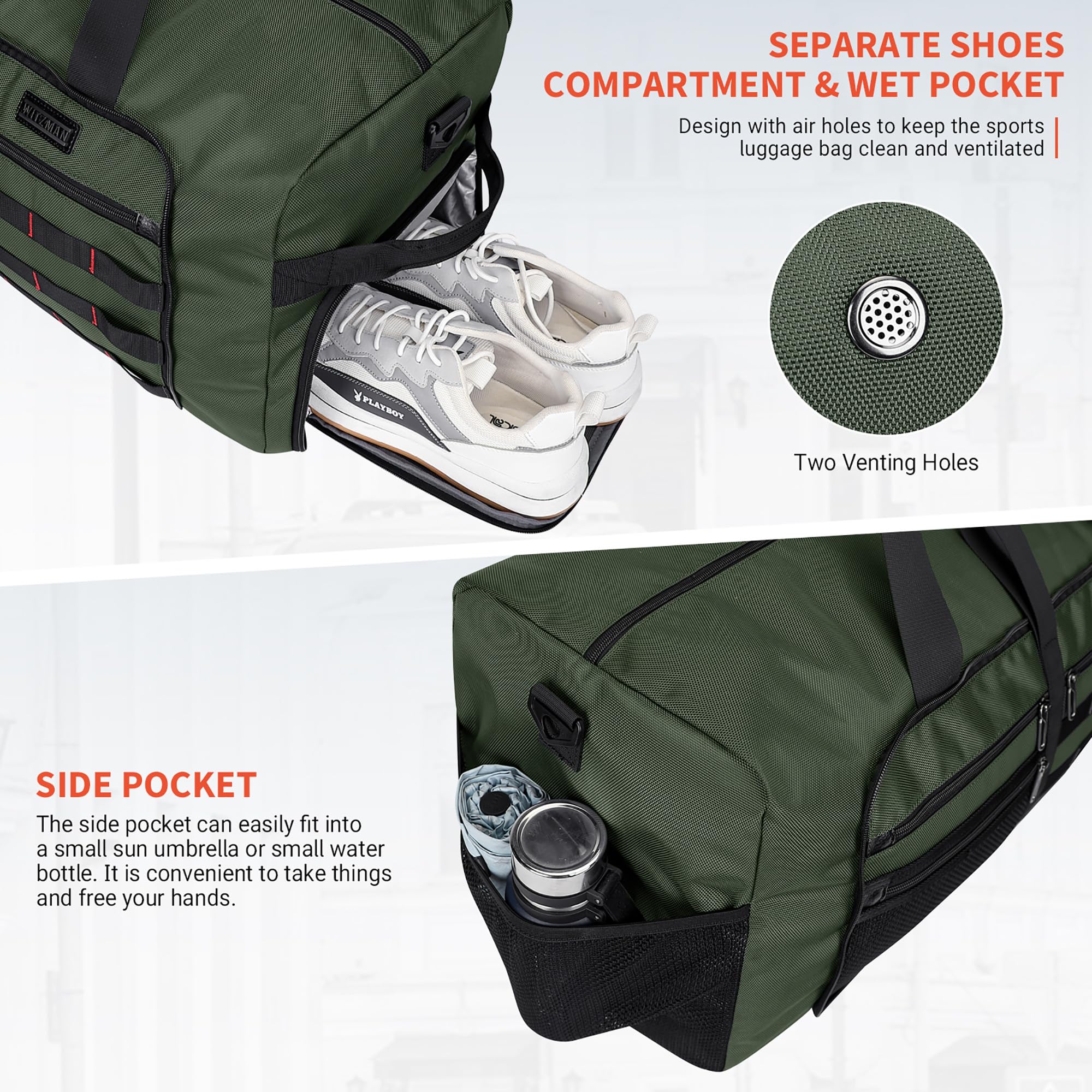 65L Convertible Travel Backpack & Duffle Bag | Foldable Carry-On with Shoe Compartment