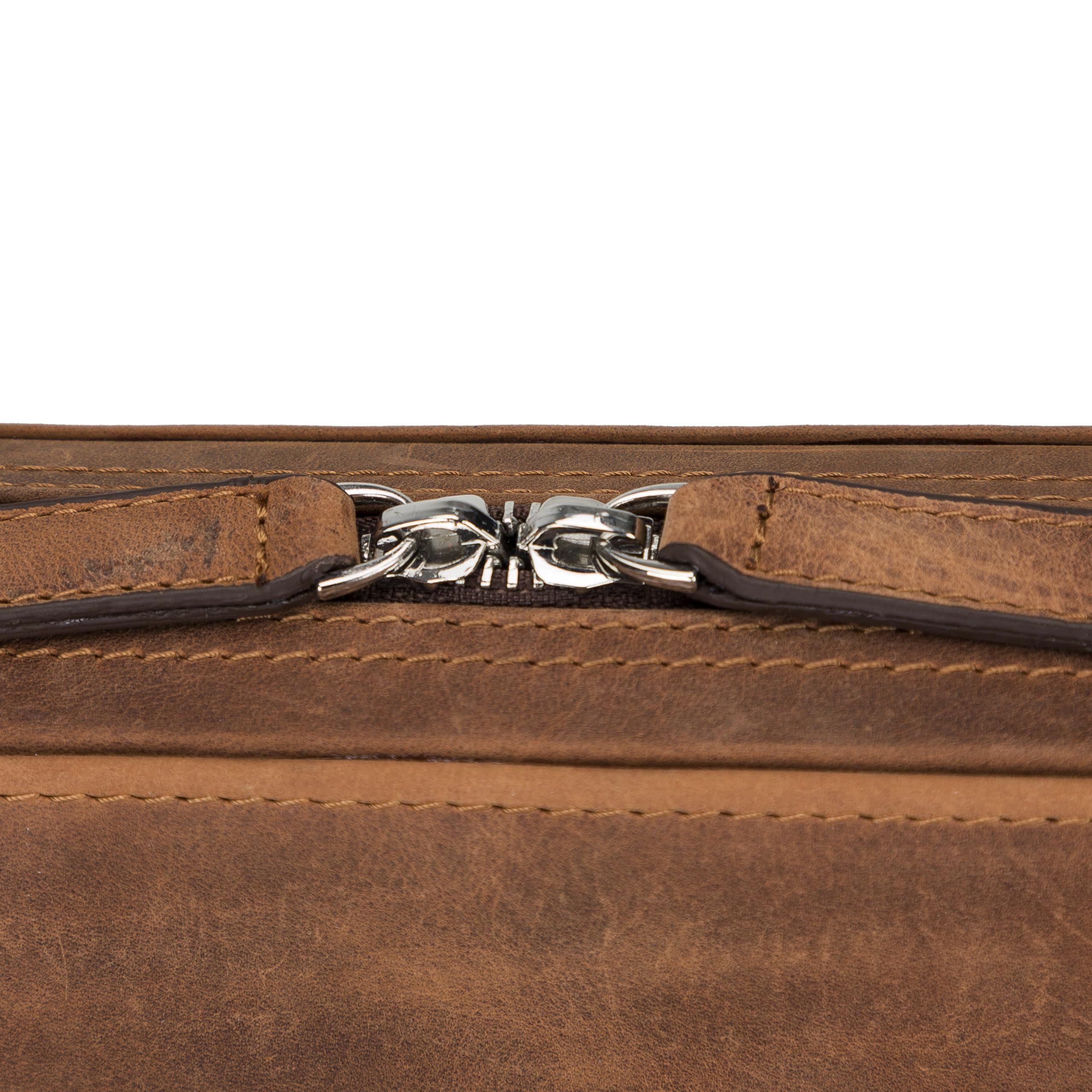 Full-Grain Leather Travel Tech Organizer | Handmade Cable & Accessories Pouch