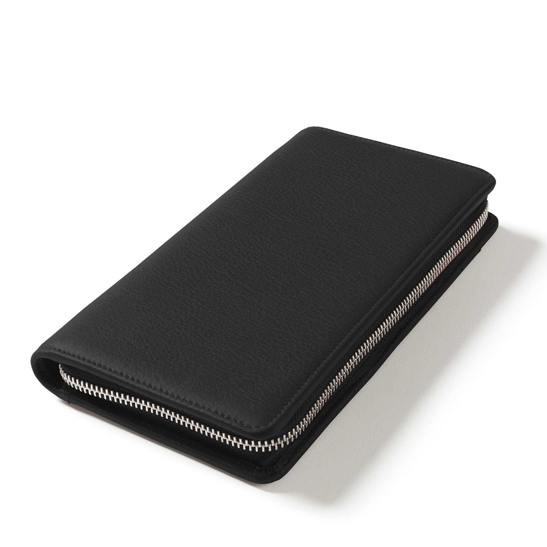 Leather Travel Zip Wallet | RFID Passport & Card Organizer