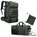65L Convertible Travel Backpack & Duffle Bag | Foldable Carry-On with Shoe Compartment