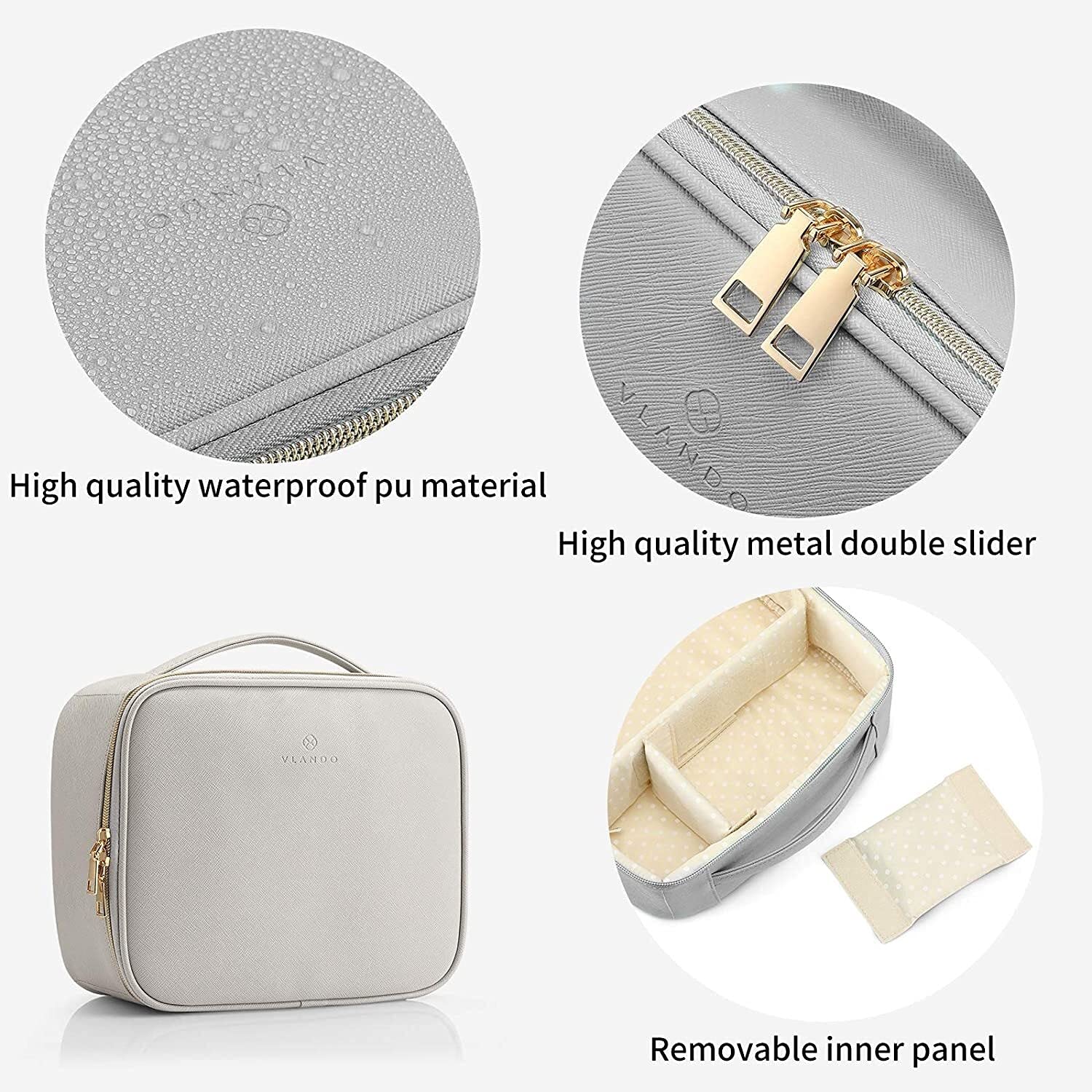 Large PU Leather Makeup & Jewelry Travel Organizer