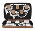 Full-Grain Leather Travel Tech Organizer | Handmade Cable & Accessories Pouch