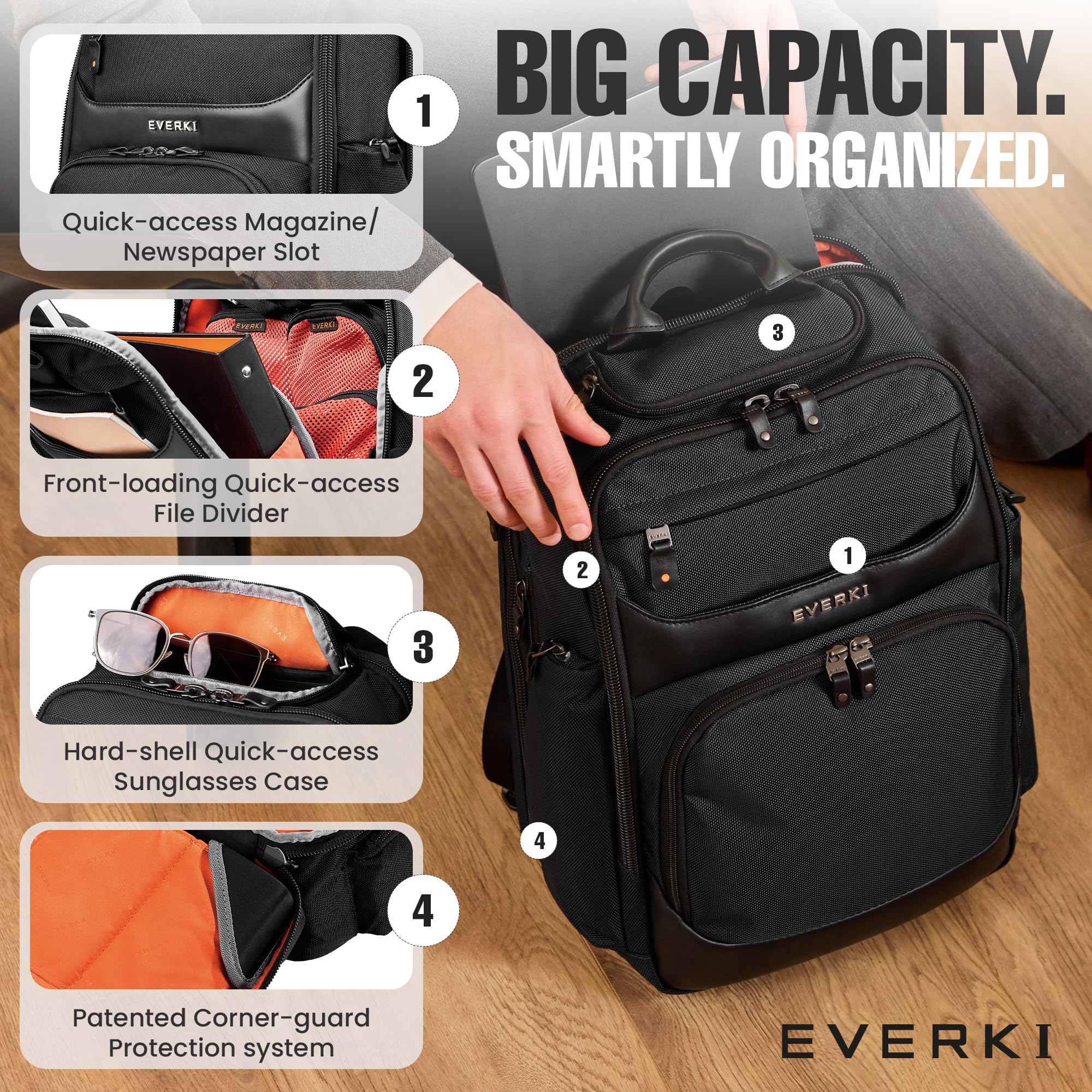 Everki Onyx Premium Business Executive Laptop Backpack