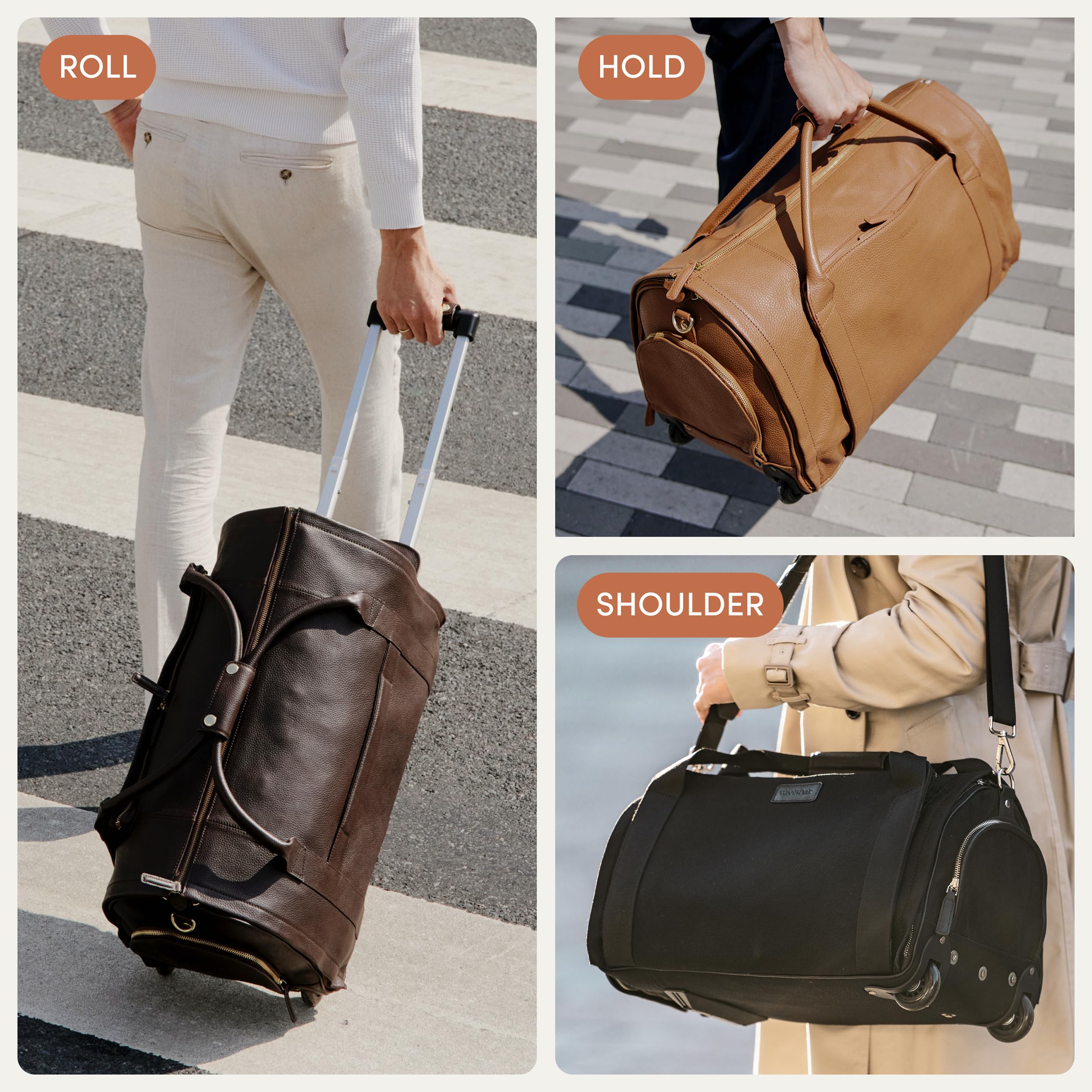 Wool & Oak NOVA Large Duffle Bag with Wheels